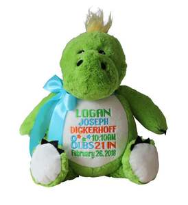 Etsy — Animal en peluche personnalisé, poupée de licorne, ours ou lapin, référence de naissance - Product Image 2