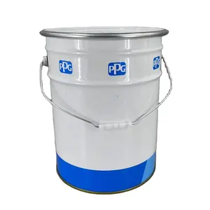 Custom Logo 16l Paint Tin Pail Bucket Open Head With Locking Ring Lid