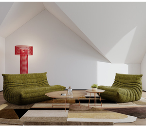 Atunus Modern Lazy <strong>Sofa</strong> Nordic Retro Chenille Fabric Retro Green Vintage Living Room Floor Modular <strong>1</strong> <strong>2</strong> <strong>3</strong> Seater <strong>Sofa</strong> Couch <strong>Set</strong> - Product Image 2