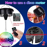 Moteur de boule disco de 20 cm/7,87 pouces, 30 cm/11,81 pouces avec télécommande, rotateur à vitesse réglable suspendu pour boule à facettes, mariage, fête, DJ