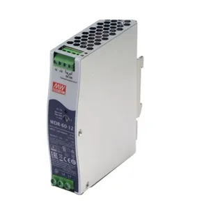 WDR-60-5 Mean Well 5VDC 10A 60W Industria Output tunggal DIN Rail Switching catu daya AC-DC SMPS