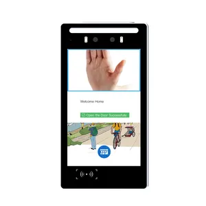 Palmprint 인식 8 인치 HD 화면 Android11 인터콤 IP65 방수 표준 이더넷, WiFi 알루미늄 합금 + 강화 글라