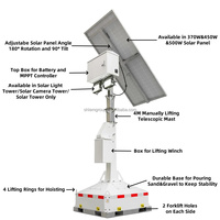Kamera matahari Trailer portabel seluler Mini, kamera keamanan Cctv sistem
