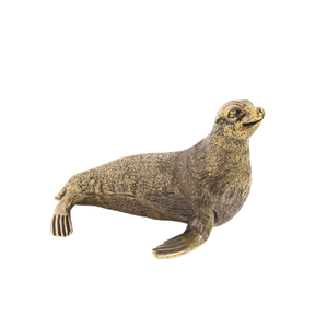 アンティークスタイル真鍮アシカオーナメント海洋生物モデル展示イルカ工芸品ギフト & 収集品 - Product Image 1