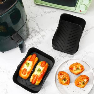 Food Grade <b>Silicone</b> Rectangle <b>Air</b> <b>Fryer</b> Basket <b>Silicone</b> <b>Air</b> <b>Fryer</b> Pot <b>Silicone</b> <b>Air</b> <b>Fryer</b> <b>Liner</b> - Product Image 2