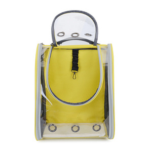 Mochila Transparente para Mascotas Baolujie, Transportín Plegable y Transpirable para Gatos, Amarillo, Bolsa de Hombro Doble - Product Image 3