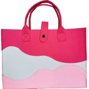 2024 nova chegada moda feminina sacola de compras de feltro praia sacola armadilha
