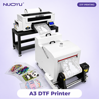 Nouvelle machine d'impression DTF A3 30 cm à tête unique XP600, encre CMYK et blanche, imprimante automatique de transfert direct sur film avec secoueur de poudre et sécheur