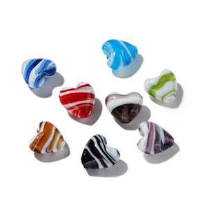 Heart Shaped Glass <b>Beads</b> Crystal Lampwork For Jewelry Making DIY Bracelets Necklaces Accessories 8mm AC4894 - Product Image 5