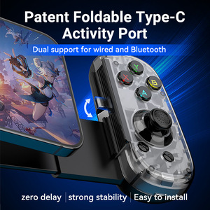 คอนโทรลเลอร์เกม NEW D6Mini แบบยืดหยุ่น พร้อมทริกเกอร์แบบ Hall ระบบสั่นสะเทือน จอยสติ๊กสำหรับ Switch/Android/IOS/PC แบบพับได้ ช่องเสียบ Type-C - Product Image 6