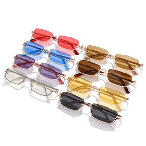 Nuevas Gafas de Sol de Medio Marco Metálico para Mujer, Elegantes Gafas de Sol de Marco Pequeño Cuadrado con Logotipo Personalizado y Protección UV400 de Diseñador - Product Image 4