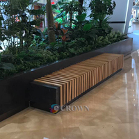 Public Bench Solid Wood Modern Allotypic Public Bench Shopping Mall Bench Laminated Style Public OEM