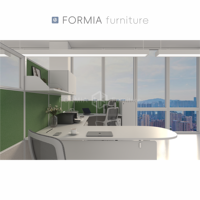 Ensemble de mobilier de bureau modulaire moderne, cadre de bureau, postes de travail, bureau pour 2 personnes, cloison