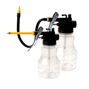 Hand Grease Gun Transparent Plastic Manual Oil Dispenser With Long Nozzle For Precision Lubrication - Product Image 1