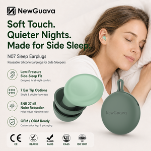 Tapones para los Oídos Suaves para Dormir, para Ronquidos de Adultos, Lavables, de Baja Presión, Cómodos para la Noche, Reutilizables, Proveedor al por Mayor de Fábrica OEM - Product Image 1