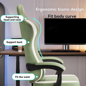 Nouvelles chaises de jeu PC ergonomiques en cuir PU, pivotantes, réglables et inclinables, style moderne, pour gaming sur ordinateur - Product Image 4