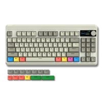 Clavier de jeu rétro OEM ODM 75 touches avec écran OLED, bouton rotatif M87 Pro, Bluetooth 5.1/2.4 GHz, clavier mécanique sans fil USB-C avec HotSwap