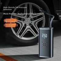 Compresseur d'air électrique portable sans fil rechargeable pour gonflage de pneus de voiture avec lumière LED