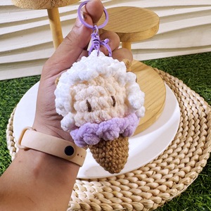 Ensemble de porte-clés mouton au crochet faits main – Adorables petites poupées mouton en laine crochetée, pendentifs tricotés en fil de coton - Product Image 6