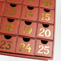 Boîtes de calendrier de l'avent de Noël au design nouveau, 12 jours, personnalisées, 24 jours, compte à rebours, réutilisables, boîte de calendrier de l'avent à bougies personnalisée