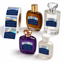 Étiquettes cosmétiques, étiquettes pour cadeaux de mariage, étiquettes pour flacons de parfum, étiquettes d'emballage en rouleau, film PET transparent, feuille d'or, autocollantes, en vrac
