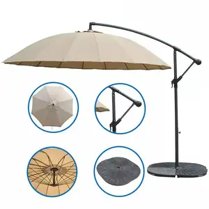 Payung Taman Luar Ruangan Kantilever Besar Lipat, Payung Teras
