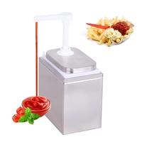 Peralatan Dapur Komersial Stainless Steel Plastik 2L Pompa Dispenser Saus Makanan Cepat Saji Pizza Burger-Hotel Restoran LFGB