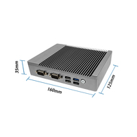 Mini PC industrial con chipset Intel de cuatro núcleos, J1900 N2840, 4GB de RAM, 256 GB SSD, conectividad WIFI sin ventilador utilizada con HDD, 1 unidad