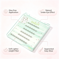 Fournisseur de plateaux de cils, extensions de cils à marque privée, cils inférieurs naturels individuels, faux cils inférieurs doux et légers