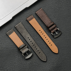 <span class=keywords><strong>Bracelet</strong></span> de montre en <span class=keywords><strong>cuir</strong></span> universel 20mm 22mm pour Samsung <span class=keywords><strong>Galaxy</strong></span> <span class=keywords><strong>Watch</strong></span> 7/6/5/4 40 44mm Gear HUAWEI GT4 Band Vintage <span class=keywords><strong>Bracelet</strong></span> - Product Image 3