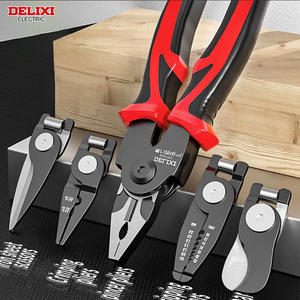 DELIXI Electric 5 1 Steel OEM Industrial Grade Manual Tool Set Multifunctional Electrician Needle <strong>Nose</strong> Plier Wire Stripping - Product Image 5