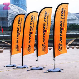 Logo kustom spanduk bendera terbang pajangan berdiri bendera pantai untuk pameran dan promosi peralatan iklan - Product Image 4