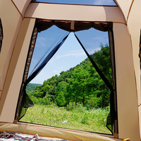 Grande tente de camping gonflable 230*230*170cm, double couche, imperméable, portable, pliable, pour l'extérieur