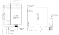 Module d'affichage E-Paper 3,52 pouces 360x240, interface SPI, écran EPD monochrome pour étiquettes de vente au détail et industrielles