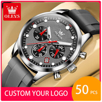 Montre-bracelet à quartz originale OLEVS 5602 avec logo personnalisé OEM, aiguilles lumineuses, étanche, pour homme, Montre Homme, Reloj Para Hombre, Uhr