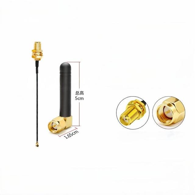 External WiFi 2.4G 5.8G Dual Band Elbow Inner Pin Router Bluetooth Module High Gain Glue Stick Antenna with IPEX Cable