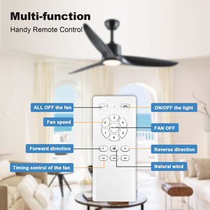 52 inch lớn luồng không khí quạt trần với đèn và từ xa không ồn ào DC động cơ trong nhà 3 Màu nhiệt độ Quạt trần - Product Image 3