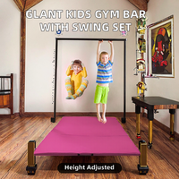 Barre de gymnastique portable pour enfants, très vendue, avec 8 réglages de hauteur, pliage facile, charge maximale
