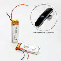 Batterie au lithium polymère rechargeable 220mAh 330mAh 3.8v 3.7v 601336 601435 LiCoO2 ultra-fine de qualité A pour écouteurs sans fil