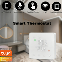 Thermostat numérique WiFi RKHK, contrôlé par l'application Tuya Smart Life, commande vocale, régulateur de température pour systèmes HVAC intelligents pour la maison intelligente