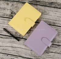 Best-seller Classeur portefeuille coloré en cuir Epi Saffiano gaufré A6 pour l'organisation de l'argent avec feuille de mouche disponible