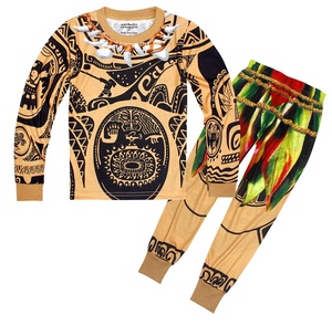 Camiseta/Pantalones de Maui Tattoo, Pijama, Disfraz de Halloween, Traje de Fiesta, Conjunto de Manga Larga para Niños Pequeños, Ropa de Dormir de <span class=keywords><strong>Cosplay</strong></span> - Product Image 3