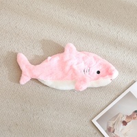 Peluche Requin Bleu de Dessin Animé Songshan Toys, Peau de Peluche Marine sans Rembourrage, sans Coton PP, avec Fermeture Éclair
