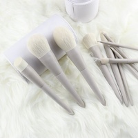 LS 2024 kuas rias mewah set kuas rias grosir pegangan kayu kuas rias kosmetik foundation Label pribadi