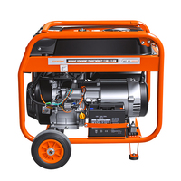 Générateur d'essence portable HN6500SC 5kW 120V 230V 400V AVR, puissance nominale 5000W, démarrage électrique pour usage domestique de secours
