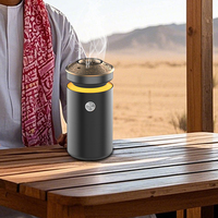 Brûleur d'Encens Électronique Arabe Bukhoor Portable Rechargeable USB 1 An, Purificateur d'Air et Diffuseur d'Arôme pour Voiture et Maison