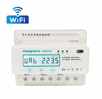 Compteur intelligent triphasé prépayé avec télécommande industrielle, écran LCD WiFi, RS485, rail DIN, sans fil, 100A max, précision 0,5S