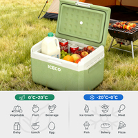 Réfrigérateur-congélateur portable compact MCD20 20L pour voiture, compresseur DC 12/24V, écran tactile LCD, contrôlé par application, zone unique pour camping-car