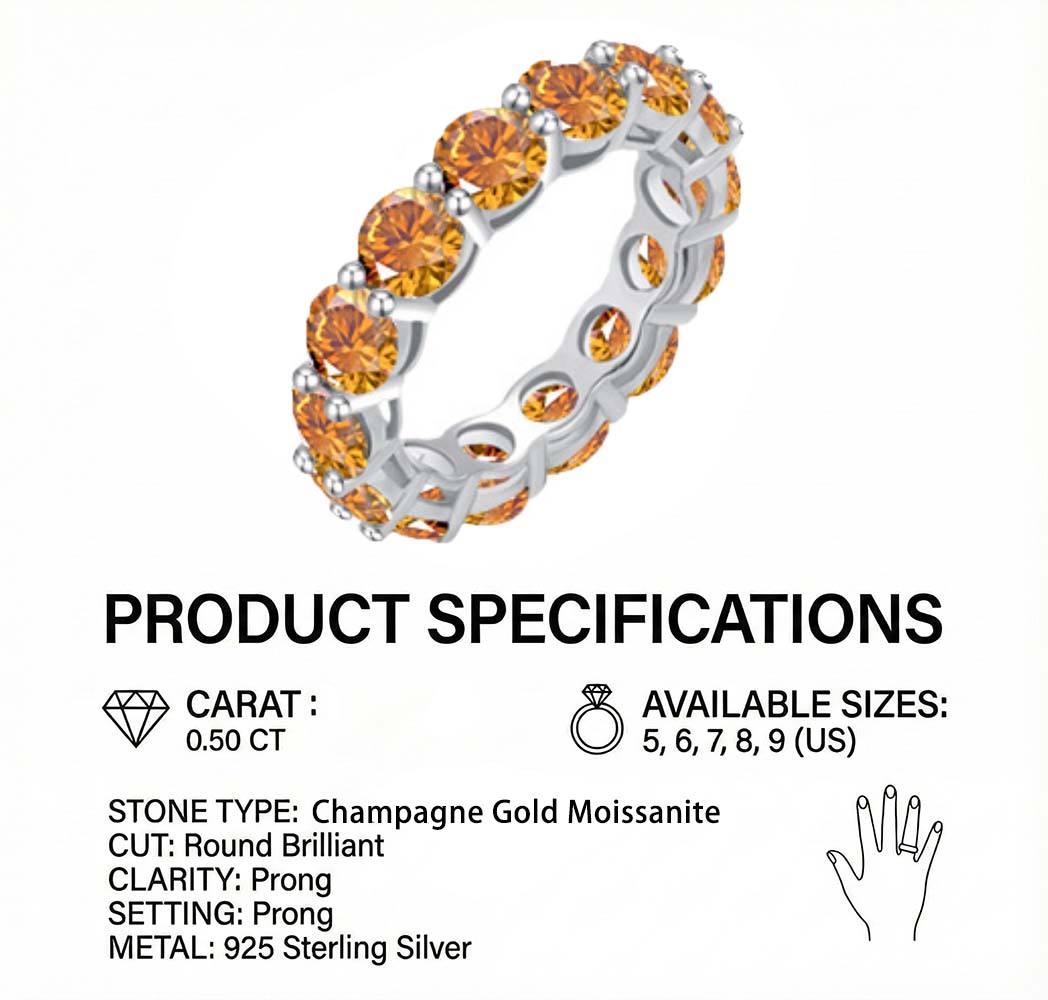 Champagne Gold Moissanite