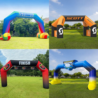 Arco Inflable Publicitario de 12 Pies de Altura, Diseño Profesional, para Eventos de Maratón, Promoción de Maratones